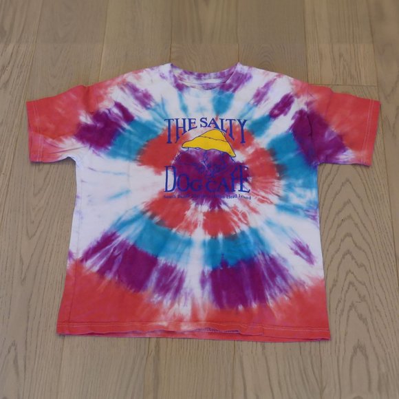 The Salty Dog Cafe Hanes Tie-Dye Kids Large T-Shirt - Picture 1 of 5